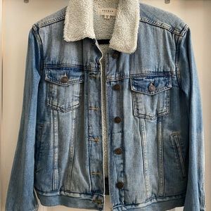 PacSun Jean jacket with fuzzy lining